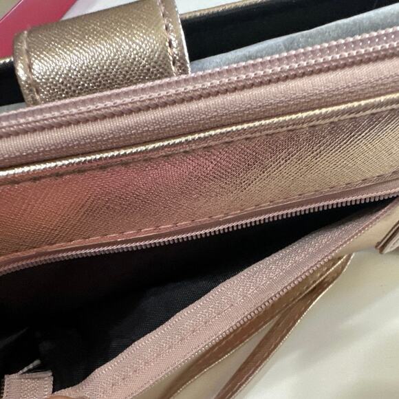 Mundi Est. 1969  A Safe Keeper Wallet . light Rose gold glitter color. Brand New - Picture 6 of 12